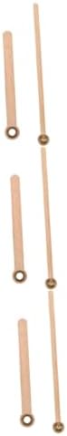 Durable Wooden Clock Pointer Kit - Set of 3 with Silent Mute Hands