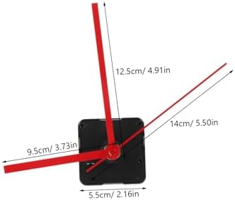 2PCS NON-TICKING RED CLOCK HANDS SET FOR WALL CLOCKS