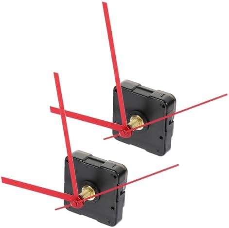 2PCS NON-TICKING RED CLOCK HANDS SET FOR WALL CLOCKS