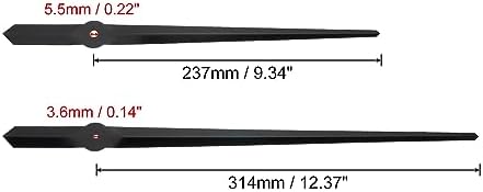 PATIKIL Replacement Clock Hands Kit - 2 Sets Black Aluminum Wall Clock Parts