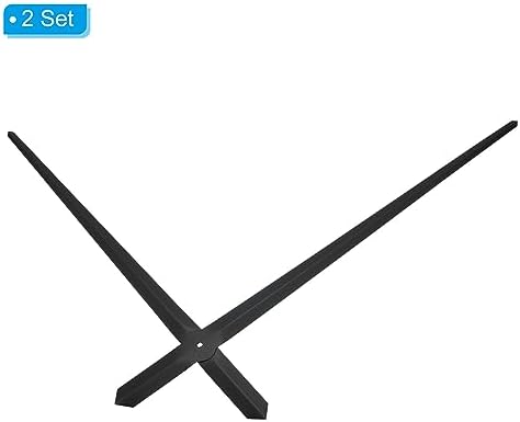 PATIKIL Replacement Clock Hands Kit - 2 Sets Black Aluminum Wall Clock Parts