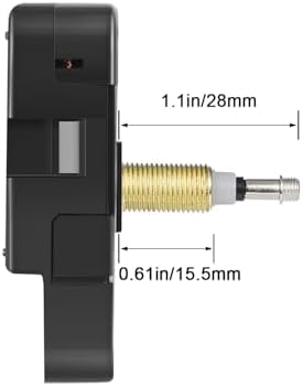 DTRIEMAEM High Torque Clock Movement 28mm Shaft Black Hands