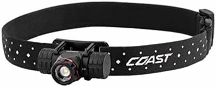 Coast XPH25R 410 Lumen Rechargeable Dual Power Headlamp with Pure Beam Twist Focus and Magnetic Base