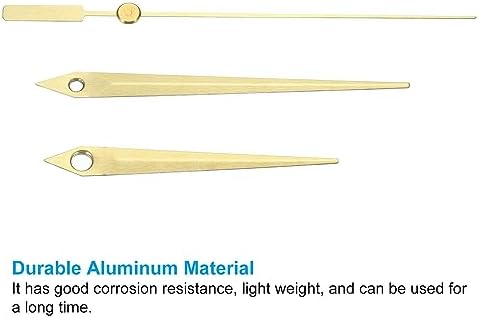 Aluminum Gold Clock Hands Kit for DIY Repair Quiet Accurate Replacement