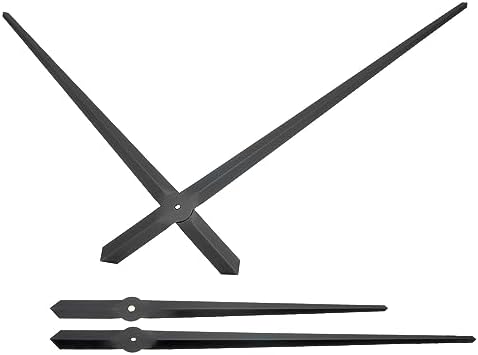 PATIKIL Replacement Clock Hands Kit - 2 Sets Black Aluminum Wall Clock Parts