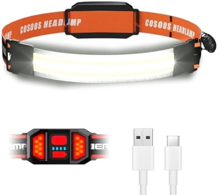 COSOOSRechargeable Headlamp with 500 Lumens