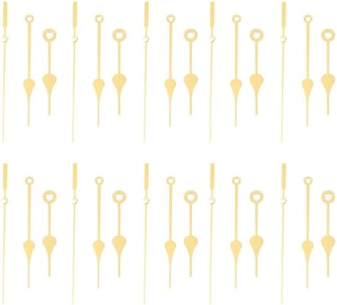 Hemobllo Clock Hands Kit - 10 Aluminum Gold Wall Clock Replacement Accessories Golden