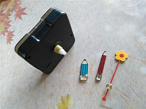 Quartz Clock Mechanism with Flower Pencil Hands for DIY Wall Clock