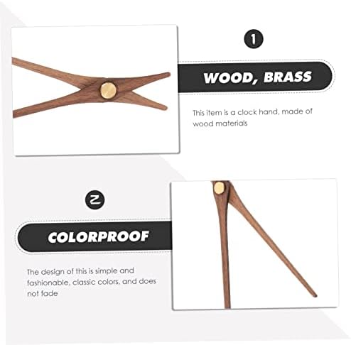 ETHZZLE - 5PC Wood Brass Clock Pointers for DIY Clocks