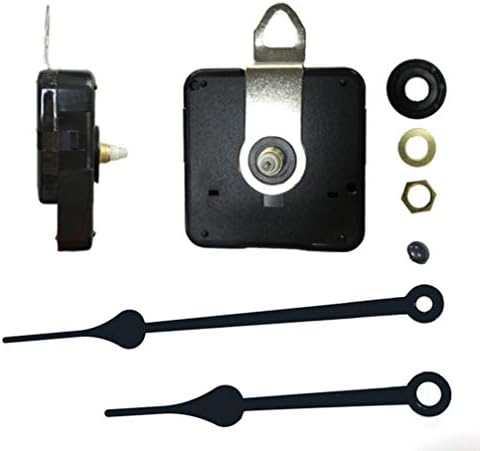 DOITU 1-Piece Silence Clock Mechanism Black Hand Replacement for Clocks