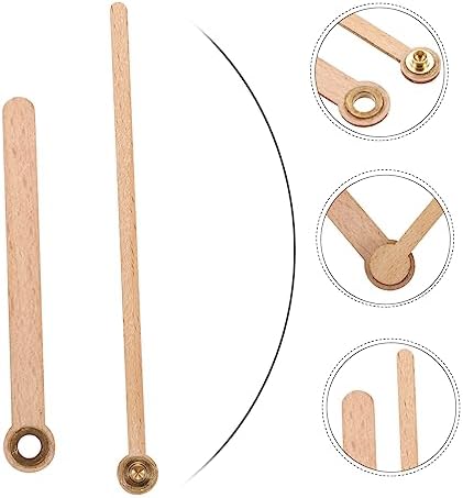 Durable Wooden Clock Pointer Kit - Set of 3 with Silent Mute Hands