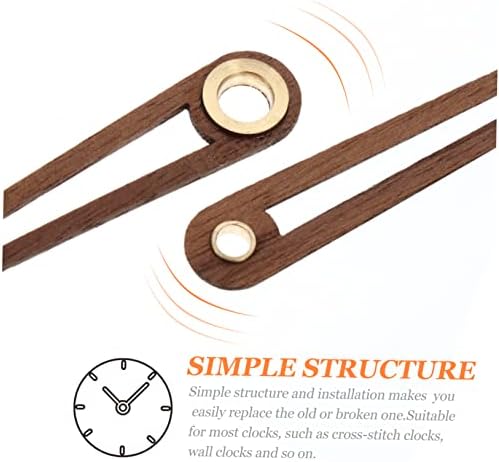 Uonlytech Wooden Clock Hands 5 Sets Replacement