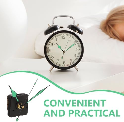 UOnlytech Luxury Clock Hands Luminous Plastic DIY Wall Clocks with Replaceable Movement Parts