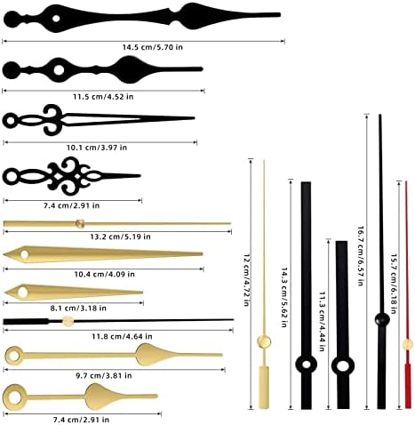 Sterling Clock Movement Kit by Esteopt- Replacement Parts for Long and Short Shaft Wall Clocks