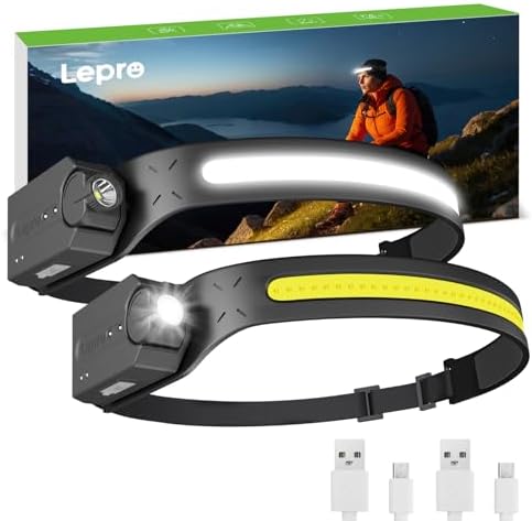 Durable Rechargeable LED Headlamp waterproof for Camping Hiking