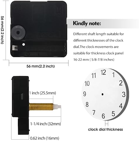 32mm Long Shaft Silent Clock Movement