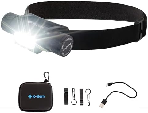 Bright Powerful Mobile Headlamp 1850 Lumen for Hiking Construction More