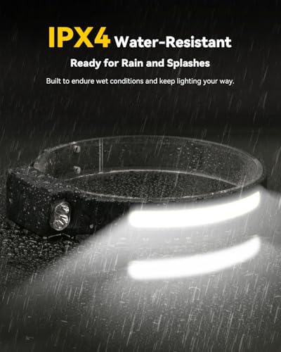 Bright 230 LED Headlamp with 1200mAh Battery for Hiking and Running
