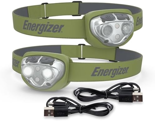 Energizer Rechargeable LED Headlamp Bright Powerful IPX4 Outdoor Light