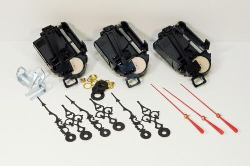 Replacement for 3 Sets Lot of USA Made Quartz Pendulum Clock Movements