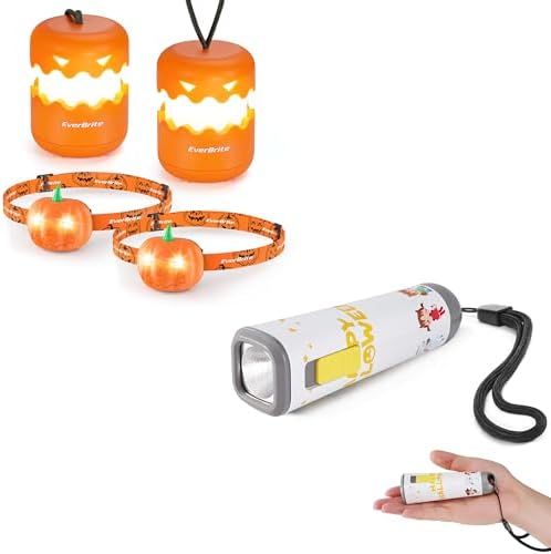 EverBrite Halloween Lantern and Headlamp Set with Flashlight 1