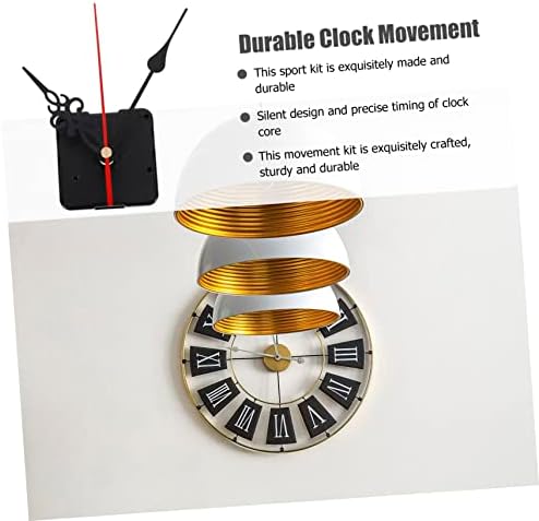 DOITOOL 4-Set Long Shaft Quartix Clock Mechanisms
