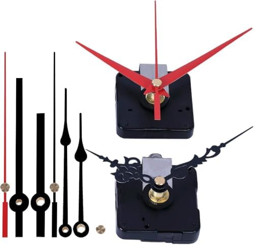 EMOON 2-Piece Wall Clock Movement Kit with 4 Replacement Hands