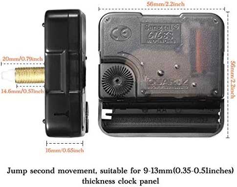 5-Piece Replacement Set for Wall Clock Repair with 20 MM Shaft