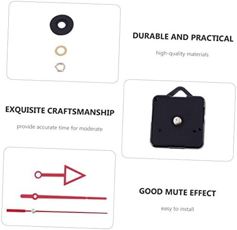 Veemoon Red Clock Hands and Mechanism Kit for DIY Repair