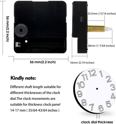 DEEWISH DW-1688 Series Repair Kit Bonds Quaint Clocks 28mm Shaft