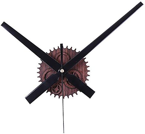 Retro Noiseless Wall Clock Silent Movement Kit Mahogany