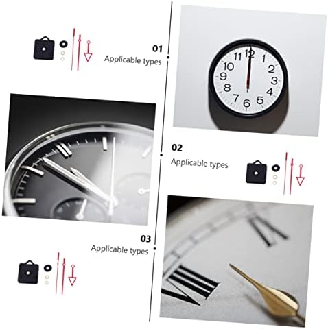 Veemoon Red Clock Hands and Mechanism Kit for DIY Repair