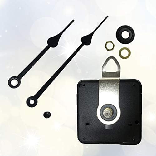 DOITU 1-Piece Silence Clock Mechanism Black Hand Replacement for Clocks