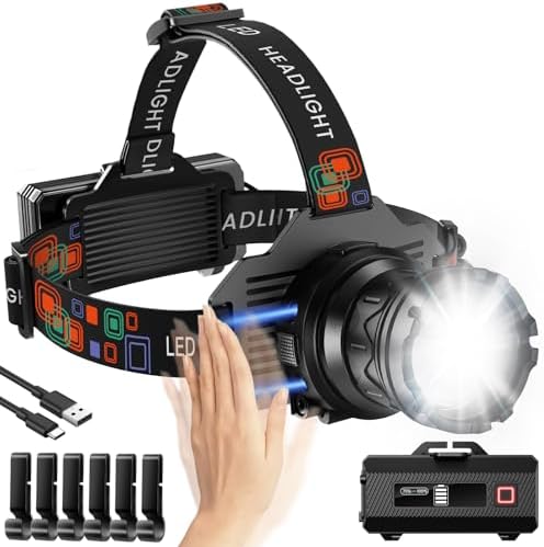 Reliable Motion Sensor Headlamp with 990000 LM Light 9 Modes IPX7 Waterproof