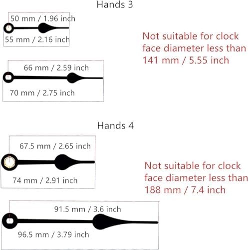 Precision Replacement Clock Mechanism with Clock Hands