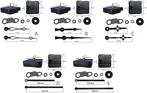 JzcsdkSIL Torque Clock Movement Kit Long Shaft Hand Operated