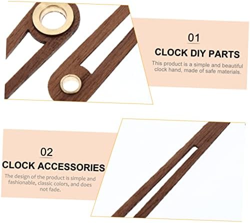 Uonlytech Wooden Clock Hands 5 Sets Replacement