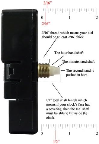 Dhorcas 04 316 Threaded Motor White 5 Hands Precision Clock Movement