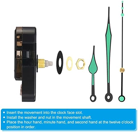 Silent Battery- Operated Clock Mechanism for DIY Replacement