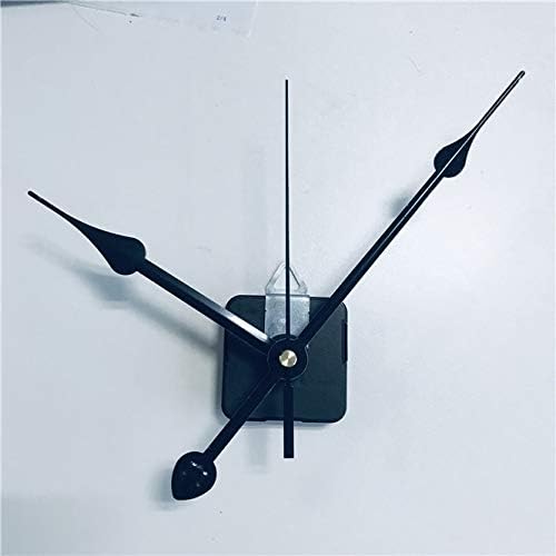 Delmitan Wall Clock Mechanism - Quiet Step-Movement with Black Hands and Hook