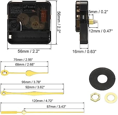 PATIKIL Mute Quiet Clock Movement Kit for DIY Clocks and Embroidery Frames
