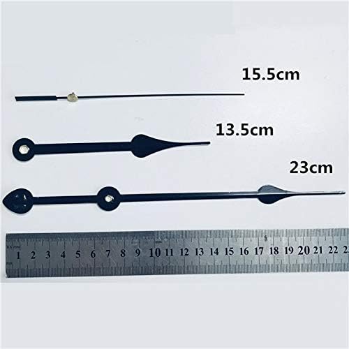 Delmitan Wall Clock Mechanism - Quiet Step-Movement with Black Hands and Hook