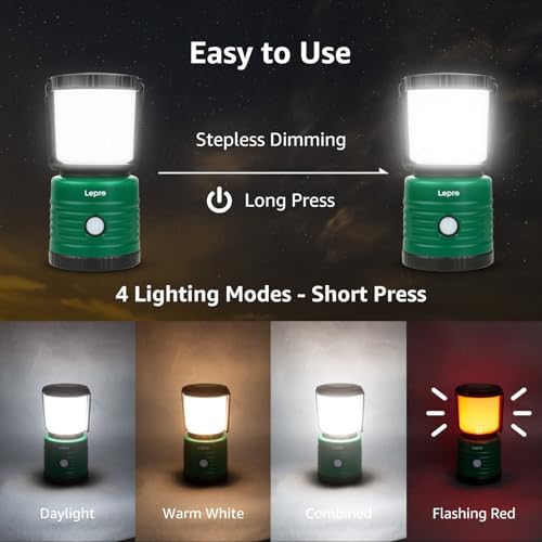 1500LM LED Camping Lantern Waterproof with 4 Light Modes