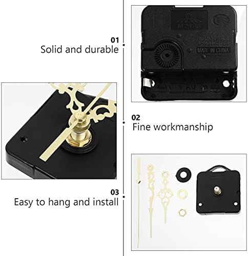 3EXCEART Hand Cross Stitch Spade Clock Motor Replacement for Wall Clocks