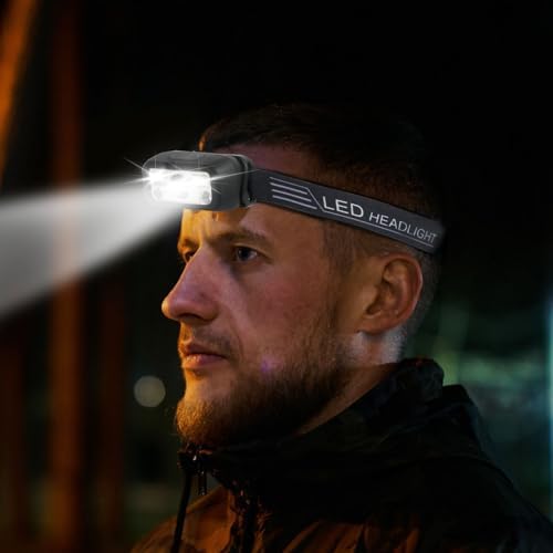 Hilngav Headlamp Rechargeable 4-Pack 14 Modes White Red