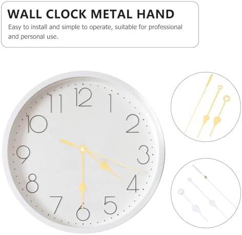 Hemobllo Clock Hands Kit - 10 Aluminum Gold Wall Clock Replacement Accessories Golden