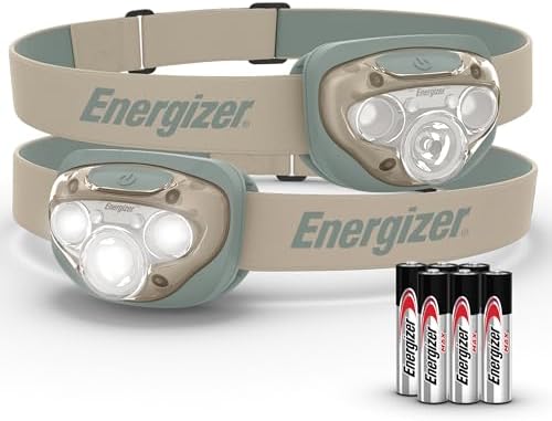Energizer LED Headlamp PRO 2-Pack IPX4 Water Resistant 260 lumen Dimming Control