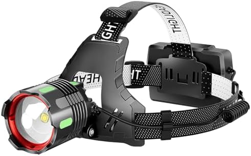 UV-Protective Dual-Purpose Rechargeable Headlamp 100000 LUMENS Dual Mode IPX67 Waterproof