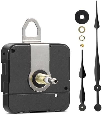 DTRIEMAEM High Torque Clock Movement 28mm Shaft Black Hands