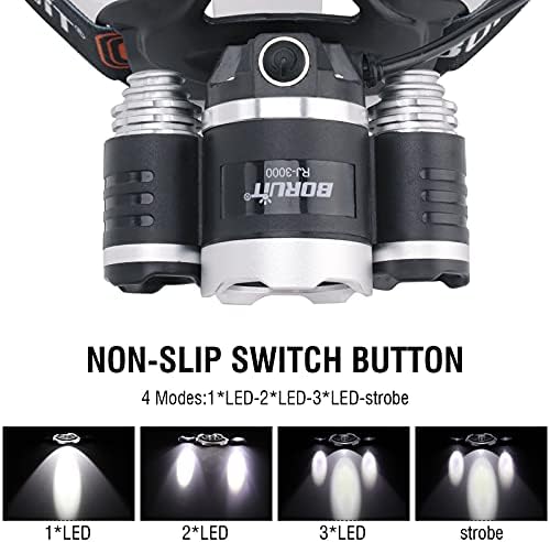 Pro reliable high brightness LED headlamp 5000 lumen4 modes